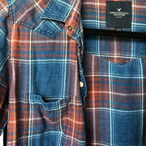 Boyfriend fit blue and red flannel